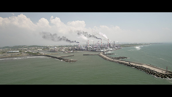 matte painting of facotry by see