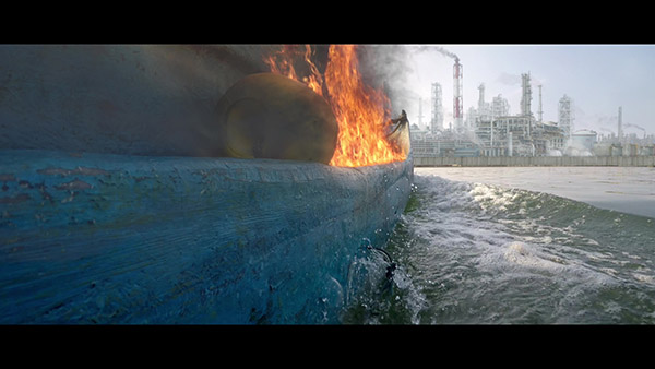 fire vfx and factory matte art