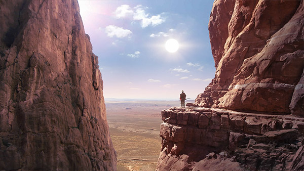 cliff matte painting