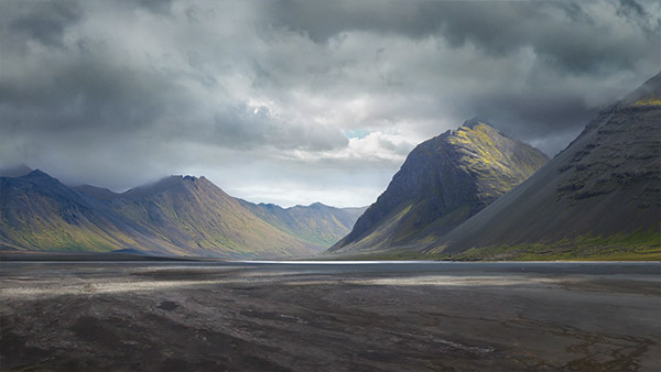 ancient field matte painting