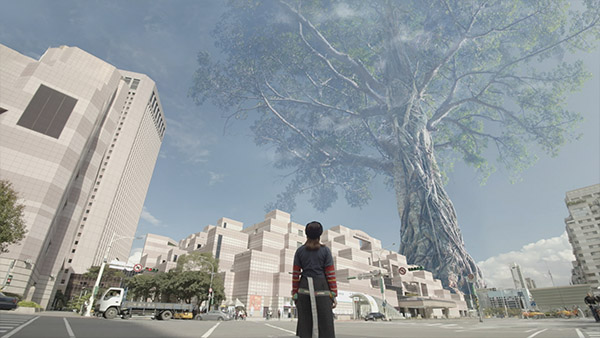 tree replace Taipei 101 mattepainting